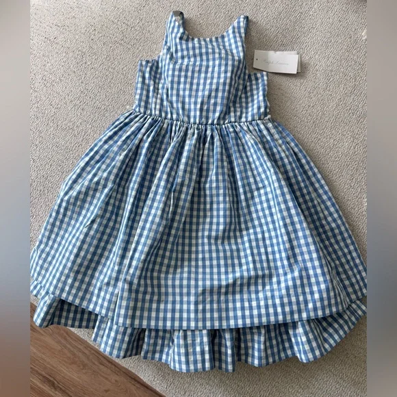 Ralph Lauren Blue and White Sleeveless Sundress